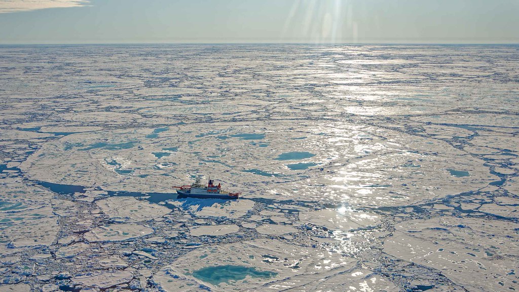 2020年北極海冰狀況。圖片來源：Alfred-Wegener-Institut / Markus Rex（CC-BY 4.0）