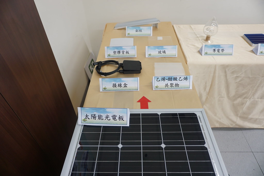 廢太陽光電板回收過程產物。 照片來源：環保署